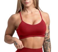Gymreapers Infinity Seamless Sports Bra for Women - Compression Fit Padded Bra for Gym, Running, Training, Yoga & Fitness, Bloodshot, S