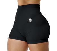 Gymreapers Infinity Seamless Workout Shorts High Waist Biker Shorts for Women Athletic Gym Running Pilates Yoga Sport Short, Black, L