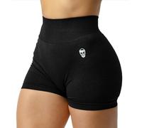 Gymreapers Infinity Seamless Workout Shorts High Waist Biker Shorts for Women Athletic Gym Running Pilates Yoga Sport Short, Black Marl, S