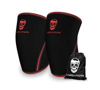 Gymreapers Knee Sleeves (1 Pair) Gym Bag - IPF Approved - Knee Sleeve & Compression Brace for Squats, Fitness, Weightlifting, and Powerlifting 7MM Sleeve Pair - For Men & Women (Red, Small)