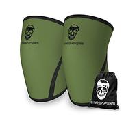 Gymreapers Knee Sleeves (1 Pair) Gym Bag - IPF Approved - Knee Sleeve & Compression Brace for Squats, Fitness, Weightlifting, and Powerlifting 7MM Sleeve Pair - For Men & Women (Green, S)