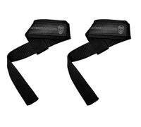 Gymreapers Lifting Wrist Straps for Weightlifting, Bodybuilding, Powerlifting, Strength Training, & Deadlifts - Padded Neoprene with 18 inch Cotton (Black/Black)
