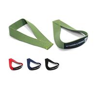 Gymreapers Olympic Lifting Straps for Weightlifting, Snatch, Clean, Powerlifting, Strongman, Deadlifts - Durable Cotton with Reinforced Stitching (Pair) (Military Green)