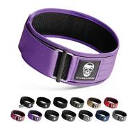 Gymreapers Quick-Lock Weight Lifting Belt for Bodybuilding, Weightlifting, Cross Training - 4 Inch Neoprene with Metal Buckle - Adjustable Olympic Back Support (Size