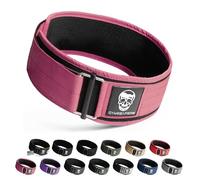 Gymreapers Quick Locking Weight Lifting Belt for Men Gym Belt for Powerlifting Deadlift Belt with 4 Inch Neoprene Metal Buckle Back Support Weightlifting Belt Women (Large, Pink)