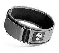 Gymreapers Quick Locking Weightlifting Belt for Bodybuilding, Powerlifting, Cross Training - 4 Inch Neoprene with Metal Buckle - Adjustable Olympic Lifting Back Support (Gray, S)