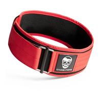 Gymreapers Quick Locking Weightlifting Belt for Bodybuilding, Powerlifting, Cross Training - 4 Inch Neoprene with Metal Buckle - Adjustable Olympic Lifting Back Support (Red, XL)