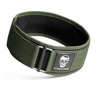 Gymreapers Quick Locking Weightlifting Belt for Bodybuilding, Powerlifting, Cross Training - 4 Inch Neoprene with Metal Buckle - Adjustable Olympic Lifting Back Support (Ranger Green, XS)