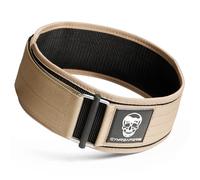 Gymreapers Quick Locking Weightlifting Belt for Bodybuilding, Powerlifting, Cross Training - 4 Inch Neoprene with Metal Buckle - Adjustable Olympic Lifting Back Support (Desert Tan, S)