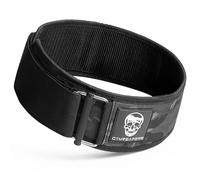 Gymreapers Quick Locking Weightlifting Belt for Bodybuilding, Powerlifting, Cross Training - 4 Inch Neoprene with Metal Buckle - Adjustable Olympic Lifting Back Support (Black Camo, Medium)