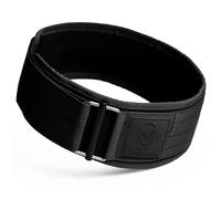 Gymreapers Quick Locking Weightlifting Belt for Bodybuilding, Powerlifting, Cross Training - 4 Inch Neoprene with Metal Buckle - Adjustable Olympic Lifting Back Support (Blk/Blk, L