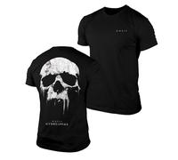Gymreapers Skull Moisture Wicking T-Shirts for Men - Short Sleeve Workout Gym Shirts - Running Athletic Tees & Dry Fit Tshirt, Dread Mmxiv, Large