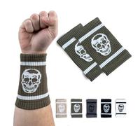 Gymreapers Sweat-Wicking Wrist Sweatbands - Breathable Cotton-Blend Athletic Wristbands for Gym, Tennis, Basketball, Running - Non-Slip, Durable Workout & Training Gear (OD Green)