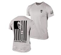 Gymreapers Valor Moisture Wicking T-Shirts for Men - Short Sleeve Workout Gym Shirts - Running Athletic Tees & Dry Fit Tshirt, Sand, Large
