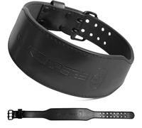 Gymreapers Weight Lifting Belt - 7MM Heavy Duty Pro Leather Belt with Adjustable Buckle - Stabilizing Lower Back Support 4 Inches Wide for Weightlifting, Bodybuilding, Cross Training (Black, Large)