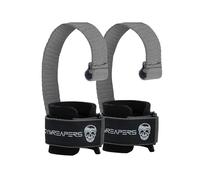 Gymreapers Weight Lifting Straps With Dowel - Wrist Straps for Weightlifting - Workout Deadlift Wrist Weights - Reinforced Stitching & Padded Fit Gym Accessories for Strength & Gym Hand Grip (Gray)