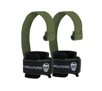 Gymreapers Weight Lifting Straps With Dowel - Wrist Straps for Weightlifting - Workout Deadlift Wrist Weights - Reinforced Stitching & Padded Fit Gym Accessories for Strength & Gym Hand Grip (Green)