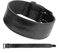 Gymreapers Weightlifting Belt 6MM Genuine Leather - Double Prong Power Belt Heavy Duty 4-Inch Wide - Strong, Stabilizing Back Support for Deadlifts, Squats Powerlifting (Black, 2X-Large)