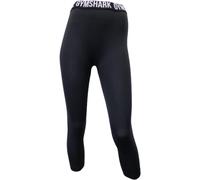 GYMSHARK Fit 3/4 Length Seamless Leggings, Black/White, X-Small