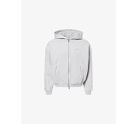 Gymshark Mens Gymshark Training Evolved Zip-Up Cotton-Blend Hoody Bros Soft Grey Marl L
