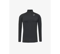 Gymshark Mens Gymshark Vital Seamless Logo-Print Half-Zip Woven Top Black L