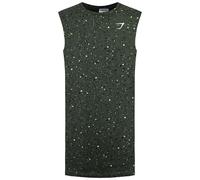 Gymshark Men's Micro Print Green Drop Tank Top | Size: Small Gymshark Green S