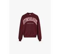 Gymshark Womens Gymshark Collegiate Crew-Neck Cotton-Blend Sweatshirt Gs Rich Maroon S