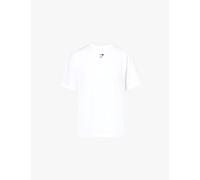 Gymshark Womens Gymshark Gs Power Brand-Print Oversized-Fit Cotton-Jersey T-Shirt Gs White XXS