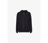 Gymshark Womens Gymshark Training Logo-Embroidered Fleece Cotton-Blend Hoody Gs Black S