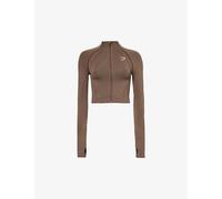 Gymshark Womens Penny Brown Marl Vital Seamless 2.0 Stretch-jersey Zipped Jacket Xxl