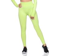 GYMSHARK Women's Vital Seamless 2.0 Leggings, Tights, Colour: Neon Yellow, Mottled, Size: S, Neon yellow mottled