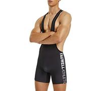 Gymskop Men's Wrestling Singlets Athletic Supporters Slim Fit Sport Bodysuit One Piece Sleeveless Active Training Wrestling Leotard Weightlifting Jumpsuits 05 Black 2XL