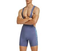 Gymskop Men's Wrestling Singlets Athletic Supporters Slim Fit Sport Bodysuit One Piece Sleeveless Active Training Wrestling Leotard Weightlifting Jumpsuits 05 Grey blue L