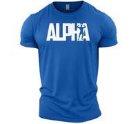 GYMTIER Alpha - Men's Gym T-Shirt - Bodybuilding Workout Top, Royal Blue, 3XL