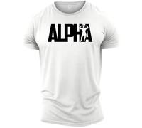 GYMTIER Alpha - Men's Gym T-Shirt, White, 3XL