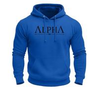 GYMTIER ALPHA - Spartan Forged - Men's Gym Hoodie - Training Bodybuilding Top, Royal Blue, L