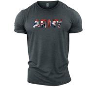 GYMTIER Army UK Flag - Men's Gym T-Shirt - Bodybuilding Workout Top