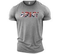 GYMTIER Army UK Flag - Men's Gym T-Shirt - Bodybuilding Workout Top