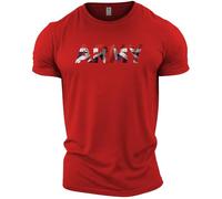 GYMTIER Army UK Flag - Men's Gym T-Shirt - Bodybuilding Workout Top