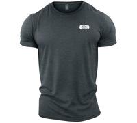 GYMTIER Classic - Men's Gym T-Shirt - Bodybuilding Workout Top, Dark Heather, 5XL