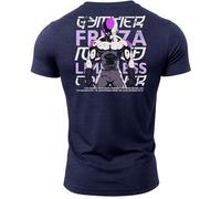 GYMTIER Frieza Limitless - Men's Gym T-Shirt - Bodybuilding Workout Top, Heather Navy, M