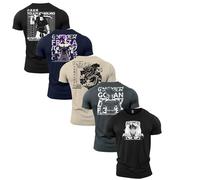 Gymtier Gymtier Legends Anime Gym T-Shirt 5 Pack Gym T-Shirt Bundle Training Workout Clothes, S