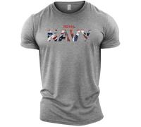 GYMTIER Royal Navy UK Flag - Men's Gym T-Shirt - Bodybuilding Workout Top