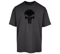 GYMTIER Skull - Men's Gym Oversized Tee - Training Bodybuilding T-Shirt, Charcoal, 3XL