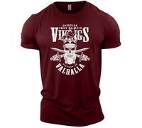 GYMTIER Sons of Odin - Vikings Valhalla - Men's Gym T-Shirt Bodybuilding Training Workout Lifting Top Clothing