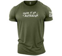 GYMTIER Suck It Up Barbell Division Gym - Men's Gym T-Shirt - Bodybuilding Workout Top