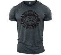 GYMTIER Unleash The Beast Men's Gym T-Shirt Bodybuilding Training Workout Lifting Top Clothing, Grey, L