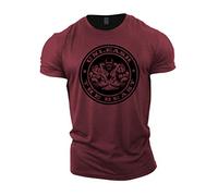 GYMTIER Unleash The Beast Men's Gym T-Shirt Bodybuilding Training Workout Lifting Top Clothing, Maroon, XXL