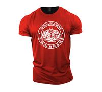GYMTIER Unleash The Beast Men's Gym T-Shirt Bodybuilding Training Workout Lifting Top Clothing, Red, 4XL