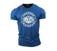 GYMTIER Unleash The Beast Men's Gym T-Shirt Bodybuilding Training Workout Lifting Top Clothing, Royal Blue, XXL